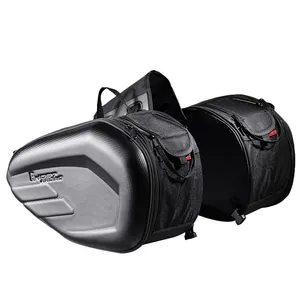 GHOST impermeable Moto Motor carcasa dura más barato negro motocicleta cola alforja lateral sillín bolsa para ciclismo bolsa Universal