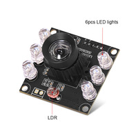Módulo de Cámara Infrarroja H720P 1MP 3.6mm 75 sin Distorsión 720P USB 2.0 sin Controlador CMOS 30fps IR850 MJPG/YUY2 Multi-OS con Reconocimiento Facial