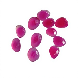 Piedras Preciosas Sueltas de Ágata Rosa Natural, Corte Pera, Ojo de Gato, Enceradas/Aceitadas, de Rajastán, para la Elaboración de Joyas - Product Image 1
