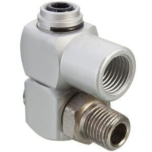 จัดหาข้อต่อแบบหมุนลมขนาด 360 มม. ใหม่ 1/4 NPT อลูมิเนียมชุบอโนไดซ์สีธรรมชาติ อุปกรณ์เชื่อมต่อระบบลม - Product Image 4