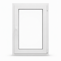 Fenêtre à battant en PVC double vitrage sur mesure, insonorisée, à rupture de pont thermique, en vinyle, à ouverture vers l'extérieur, pour maison résidentielle moderne