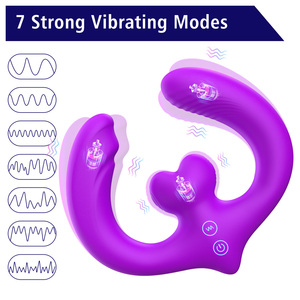 Vibrador de Control Remoto con 3 Acciones, 7 Bandas de Silicona Líquida, 3 Motores, Carga USB, Punto G, para <span class=keywords><strong>Lesbianas</strong></span> - Product Image 3