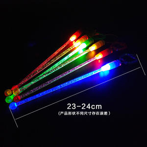 Klub malam Bar warna-warni minuman pengaduk koktail tongkat memutar plastik disesuaikan Logo menyala LED koktail PS pengaduk koktail - Product Image 4
