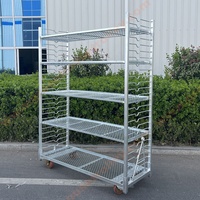 Chine Muliti Étagères Transport des plantes Chariot danois CC Chariot à fleurs roulant avec roues