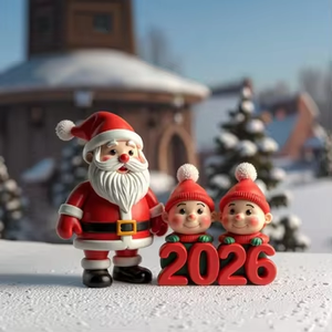 Figuras de Resina Navideñas Personalizadas al por Mayor <span class=keywords><strong>2026</strong></span>, Decoración de Papá Noel y Duendes, Artesanías de Resina - Product Image 3