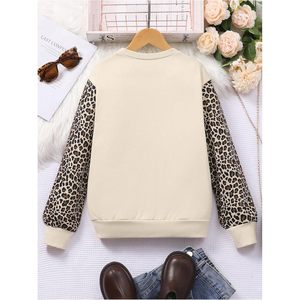 Sudadera con estampado de guepardo para mujer FOXA, cuello redondo, manga larga, jersey de otoño, tops transpirables de algodón tejido - Product Image 3