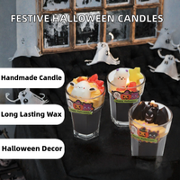 Boîte mystère d'Halloween : Bougie artisanale parfumée à la citrouille, ornement créatif d'ambiance, petit cadeau pratique, souvenir de fête