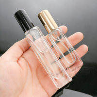 Mini flacon de parfum vide en verre transparent de 8 ml, 10 ml, 15 ml, flacon pulvérisateur à sertir, impression de logo, emballage personnalisé, voyage et échantillon