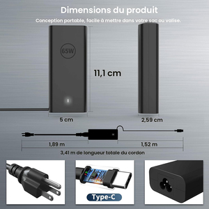Backup 65W GaN <b>USB</b>-<b>C</b> Charger For Office Dell Devices, Unified Charging Standard, Convenient For Enterprise Management - Product Image 5