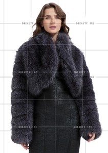 Veste Courte de Luxe en Fausse Fourrure de Renard pour Femme, Grand Col Revers, Manches Longues, Manteau Court Fourré, Idéal pour l'Hiver, les Mariages et les Fêtes, Boléro en Fourrure - Product Image 3