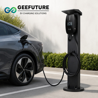GEEFUTURE Chargeur EV AC mural 7kw 11kw 22kw Type 2 Niveau 2 pour la maison 1/3 phases 16a 32a Wifi Écran LCD