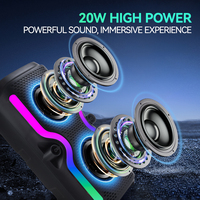 SING-E ZQS-3218 Enceinte Stéréo Portable Professionnelle RGB avec Microphone pour Fêtes, KTV, DJ, Karaoké