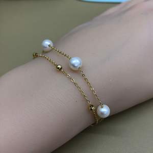 Bracelet en perles d'eau douce Zhuji Classic Starry Sky, style basique exquis et polyvalent, accessoire indispensable à superposer - Product Image 1