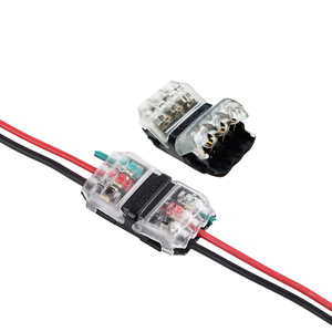 D-T-Iタイプ<span class=keywords><strong>2</strong></span>ピン防水電気コネクタ車用LEDストリップ端子接続クランプ真鍮接点付きPCハウジング - Product Image 2