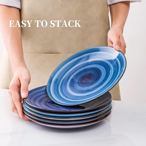 Platos de Cerámica Personalizados, Plato de Porcelana para Servir Ensaladas, Postres, Pizza, Carne, Pasta, Juego de Platos Aptos para Lavavajillas y Microondas - Product Image 4