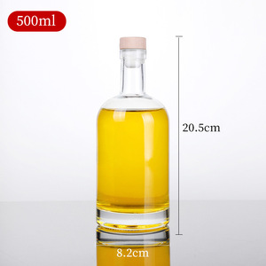 Bouteilles en verre pour gin et vodka <span class=keywords><strong>de</strong></span> 200 ml à 1000 ml avec bouchon à vis et estampage doré pour usage industriel - Product Image 5
