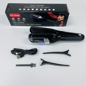 Recortadora <span class=keywords><strong>de</strong></span> Pelo 2 en 1 Recargable por USB, Recortadora Multifuncional con Horquilla para Separar <span class=keywords><strong>Cabello</strong></span>, Cortadora <span class=keywords><strong>de</strong></span> Pelo para Uso Doméstico y Hotelero, Potencia <span class=keywords><strong>de</strong></span> 3W - Product Image 6