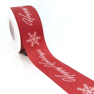Cinta <span class=keywords><strong>de</strong></span> poliéster con estampado navideño <span class=keywords><strong>de</strong></span> muñeco <span class=keywords><strong>de</strong></span> nieve, árbol <span class=keywords><strong>de</strong></span> Navidad y copo <span class=keywords><strong>de</strong></span> nieve para envolver regalos y decoración navideña DIY - Product Image 5