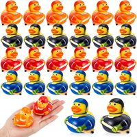 Mini canard de hockey en caoutchouc personnalisé avec logo, 2 pouces, jouet de bain flottant, couineur, pour le développement cognitif, en vrac