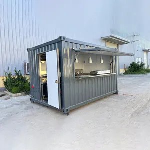 Новейшая выпущенная кухня в контейнерном грузовом стиле, ретро фабричное производство, высокое качество, сборное здание