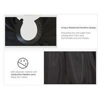 Peignoir de Coupe de Cheveux de Salon avec Logo Personnalisé, Cape de Coiffure Antistatique en Polyester avec Col en Caoutchouc de Silicone, pour Hommes et Femmes