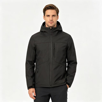 Veste Softshell à Capuche Homme Personnalisée OEM, Respirante, Grande Taille, Imperméable, Coupe-Vent, avec Patchwork, pour Randonnée en Plein Air et Polaire