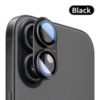9H Gehard Glas Schermbeschermer Voor Iphone 16 15 17 Pro Max 3d Full Lijm Metalen Textuur Schokbestendige Mobiele Camera Lensbedekking