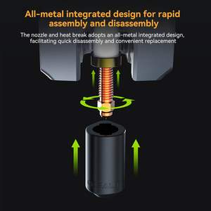 Kit de boquillas Creality Unicorn K2P de 0,2 mm de intercambio rápido para impresora 3D - Product Image 2