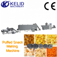 Ligne de production complète de snacks de maïs soufflés personnalisés multi-formes, à saveur et texture uniques, grande capacité et efficace