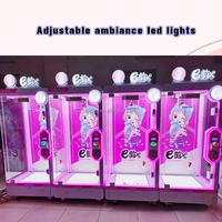 En gros, Machine à grue géante à monnayeur pour peluches, avec lumières clignotantes, pour salles de jeux - Métal Acrylique Anglais
