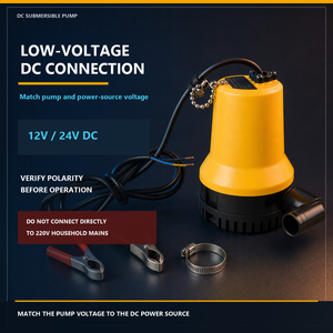 ปั๊มน้ำแบบจุ่มใต้น้ำ QY 12V 24V DC 50W อัตราการไหล 4.5 ลูกบาศก์เมตร/ชั่วโมง ช่องจ่ายน้ำขนาด 25 มม. - Product Image 5