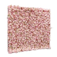 Mur de fleurs artificielles roses pour mariage, 8 pieds x 8 pieds, toile de fond enroulable 3D 5D, panneau mural floral pour mariage