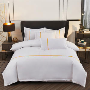 Juego de Sábanas y Funda Nórdica de Cinco Estrellas para Hotel, Juego de Cama de Cuatro Piezas de Algodón para Hostal y <span class=keywords><strong>Casa</strong></span> de Huéspedes, ODM/OEM - Product Image 4