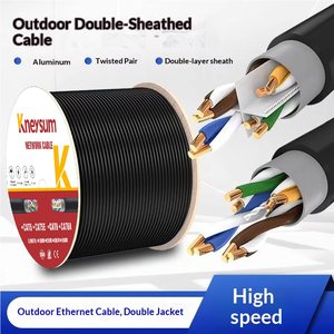 <span class=keywords><strong>Cable</strong></span> de Aluminio de Alta Conductividad Kneysum, de Ocho Núcleos, Par Trenzado, G652D, Impermeable, Resistente al Sol, CAT5 CAT5E CAT6 CAT6A 23AWG - Product Image 2