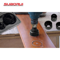 SUBORUI Kit de Scies Cloches pour Bois 16 Pièces, Usage Général 3/4" à 5" (19-127mm), Lames Mandrins Forets pour Bois