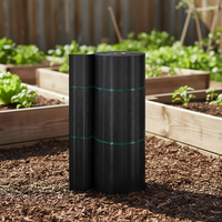 Rouleau de tissu tissé en PP noir de 3 pieds x 30 m pour la lutte contre les mauvaises herbes, barrière anti-herbe, couverture de sol pour jardin et serre