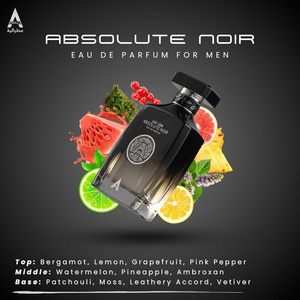 Australia Absolute Noir Eau De Parfum para Hombre 100ml Tamaño Viaje Fragancia Lujosa de Larga Duración Bergamota Pomelo Pimienta Rosa - Product Image 5