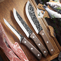 Ensemble de couteaux de boucher pakistanais à désosser en acier inoxydable à prix de gros professionnels couteaux de chef de cuisine serbe