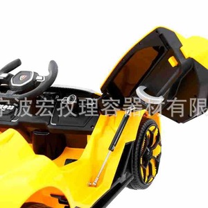 Chaise de coiffure pour enfants, jaune citron, hauteur réglable, design voiture jouet, pour 2 à 4 ans, unisexe, usage commercial - Product Image 3
