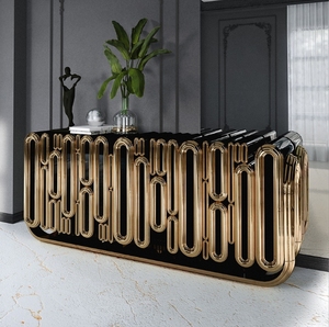 Aparador de madera maciza MR Light de lujo de gama alta para Villa, sala de estar, armario de almacenamiento decorativo artístico para Villa - Product Image 2