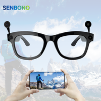 SENBONO M01 Lunettes intelligentes de mode avec caméra WIFI Prendre des photos Vidéo ChatGPT AI Traduction Appels Musique Lunettes de soleil intelligentes AI