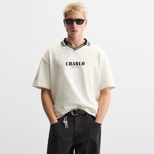 Camisetas Oversize Personalizadas para Hombre, Cuello en V, 100% Algodón, Diseño Moderno y Corte Recto - Product Image 1