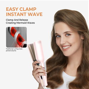Personalizado Curling Wand Hair PTC Calentamiento rápido Egg Roll Styling Tool Mermaid Big Waver Barril Curling Iron para mujeres - Product Image 4