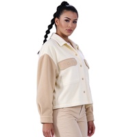 Nouveau Style dames fourrure épaisse veste et manteaux chaud hiver plein bouton Patchwork Beige couleur veste pour les femmes