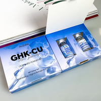 Vente en gros de poudre lyophilisée de peptide de cuivre GHK-CU Kit de sérum Réparation du cuir chevelu Peptides de cuivre bleu Sérum revitalisant pour la peau B