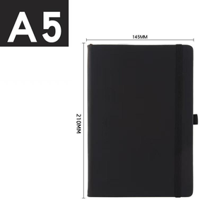 Carnet <span class=keywords><strong>en</strong></span> cuir A5 de qualité supérieure, couverture rigide avec papier sans bois 80 g/m² - Idéal pour les réunions de bureau et la planification quotidienne - Product Image 4