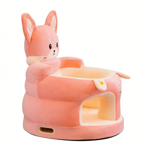 Canapé bébé en peluche renard personnalisé, chaise de soutien pour bébé, siège bébé en peluche renard - Product Image 2