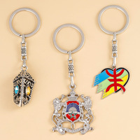 Porte-clés en alliage best-seller transfrontalier, style marocain, drapeau national, dessin animé, breloque de sac personnalisée de niche