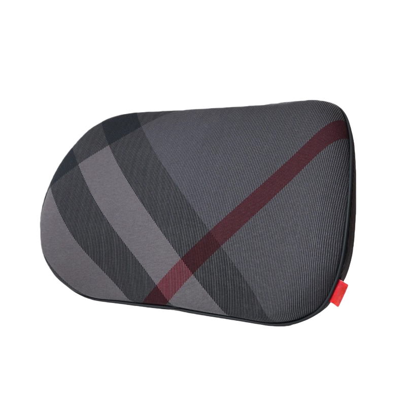 Coussin de taille à carreaux britanniques gris