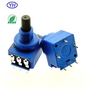 Potenciómetros Rotatorios Verticales de 16 mm, 10k, 20k, 50k, 100k, 500k, con Interruptor de Encendido/Apagado, 10A UL, Fabricante Profesional Personalizado - Product Image 1